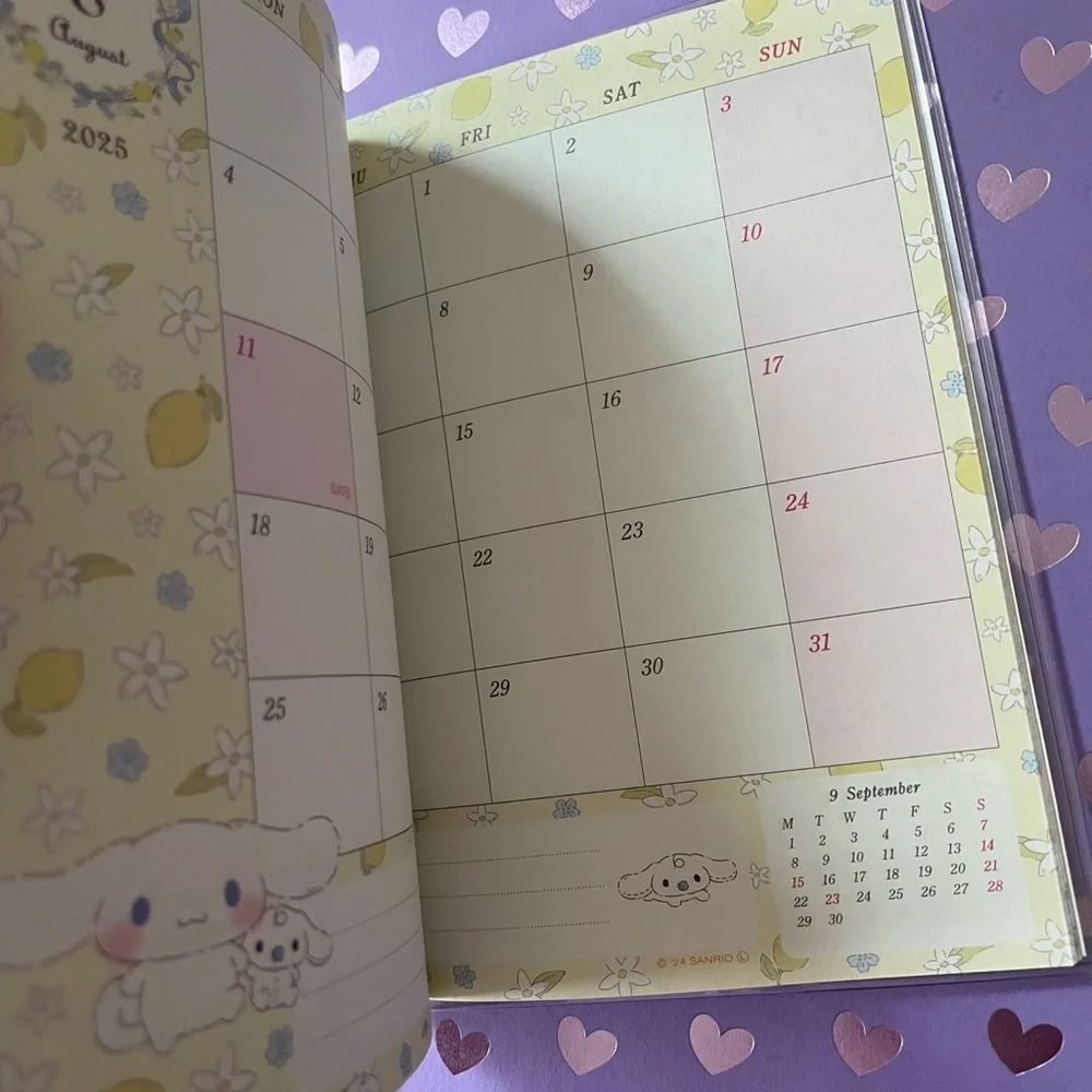 Cinnamoroll 2025 Schedule Book